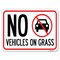 Signmission No Vehicles on Grass Heavy-Gauge Aluminum Rust Proof Parking Sign, 18" x 24", A-1824-23552 A-1824-23552 - alternate 1